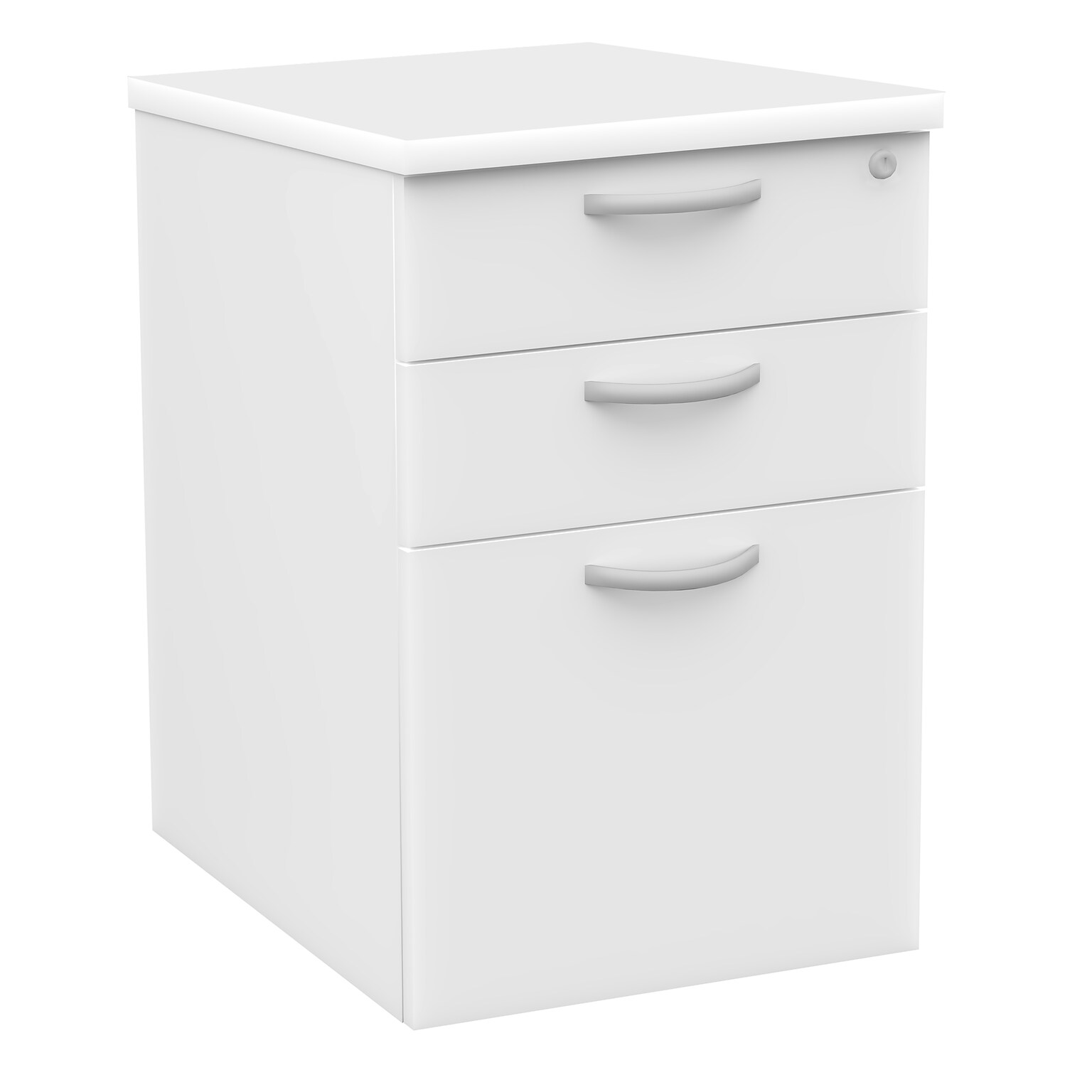 Regency Instant Office 3-Drawer Mobile File Cabinet, Letter/Legal Size, Lockable, 23.27H x 16W x 20D, White (MPD116WH)