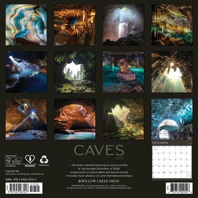 2027 Willow Creek Caves  12 x 12 Monthly Wall Calendar (67017)