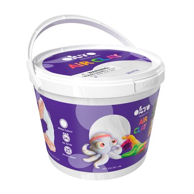 OKTO Air-Dry Modeling Clay, White (OKT20007)