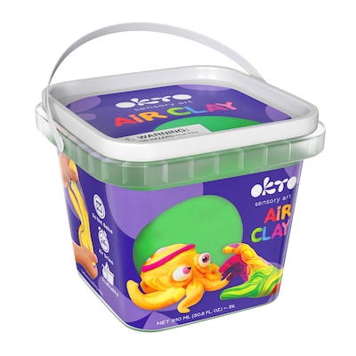 OKTO Air-Dry Modeling Clay, Green (OKT20011)