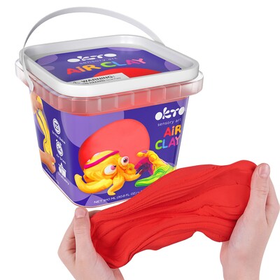 OKTO Air-Dry Modeling Clay, Red (OKT20009)