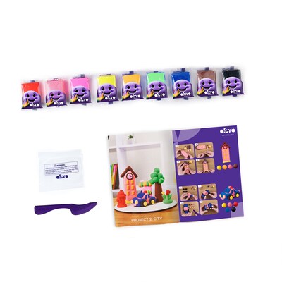 OKTO Air-Dry Clay Classroom Pack, Assorted Colors, 96/Pack (OKT20019)