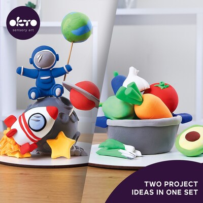 OKTO Air-Dry Clay Classroom Pack, Assorted Colors, 96/Pack (OKT20019)