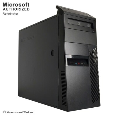 Lenovo ThinkCentre M90P Small Form Factor Refurbished Desktop Computer, Intel i7-860, 8GB RAM, 120GB SSD+500GB HDD