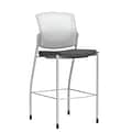 Union & Scale™ Workplace2.0™ Bistro Height Stool Fog Mesh, Armless, Iron Ore Fabric (54262)