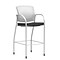 Union & Scale™ Workplace2.0™ Bistro Height Stool Fog Mesh, Fixed Arms, Black Vinyl (54252)