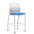 Union & Scale Workplace2.0™ Bistro Height Stool Fog Mesh, Armless, Cobalt Fabric (54258)