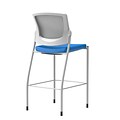 Union & Scale Workplace2.0™ Bistro Height Stool Fog Mesh, Armless, Cobalt Fabric (54258)
