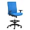 Union & Scale Workplace2.0™ Stool Upholstered 2D, Adjustable Arms, Cobalt Fabric, Limited Synchro Ti