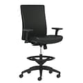 Union & Scale Workplace2.0™ Stool Upholstered 2D, Adjustable Arms, Black Vinyl Limited Synchro Tilt