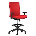 Union & Scale Workplace2.0™ Stool Upholstered 2D, Adjustable Arms, Ruby Fabric, Limited Synchro Tilt
