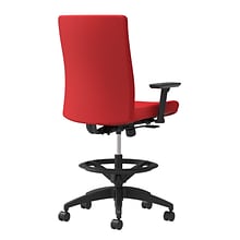 Union & Scale Workplace2.0™ Stool Upholstered 2D, Adjustable Arms, Ruby Fabric, Limited Synchro Tilt
