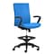 Union & Scale Workplace2.0™ Stool Upholstered, Fixed Arms, Cobalt Fabric, Limited Synchro Tilt (5421