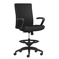 Union & Scale Workplace2.0™ Stool Upholstered, Fixed Arms, Black Fabric, Limited Synchro Tilt (54220