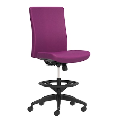 Union & Scale Workplace2.0™ Stool Upholstered, Armless, Amethyst Fabric, Limited Synchro Tilt (54225