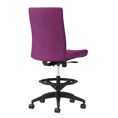 Union & Scale Workplace2.0™ Stool Upholstered, Armless, Amethyst Fabric, Limited Synchro Tilt (54225)