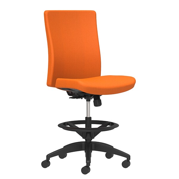 Union & Scale Workplace2.0™ Stool Upholstered, Armless, Apricot Fabric, Limited Synchro Tilt (54226)