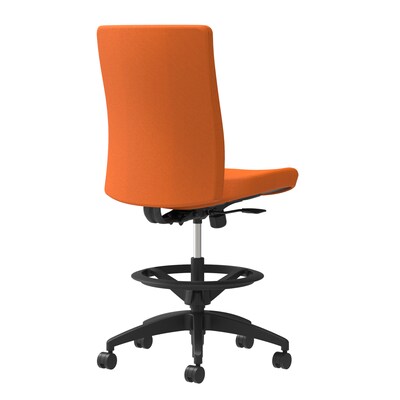 Union & Scale Workplace2.0™ Stool Upholstered, Armless, Apricot Fabric, Limited Synchro Tilt (54226)