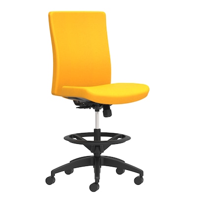 Union & Scale Workplace2.0™ Stool Upholstered, Armless, Goldenrod Fabric, Limited Synchro Tilt (5422
