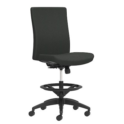 Union & Scale Workplace2.0™ Stool Upholstered, Armless, Iron Ore Fabric, Limited Synchro Tilt (54232