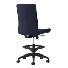 Union & Scale Workplace2.0™ Stool Upholstered, Armless, Navy Fabric, Limited Synchro Tilt (54234)