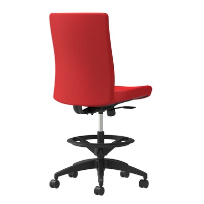 Union & Scale Workplace2.0™ Stool Upholstered, Armless, Ruby Fabric, Limited Synchro Tilt (54235)