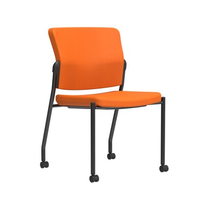 Union & Scale Workplace2.0™ Multi-Purpose Upholstered 4-Leg Guest Chair, Armless, Apricot Fabric (54105)