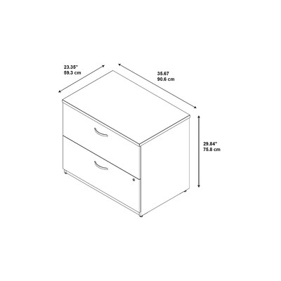 Bush Business Furniture Easy Office Lateral File Cabinet, Mocha Cherry (EO101MRSU)