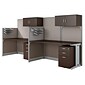 Bush Business Furniture Office in an Hour 2 Person Cubicle Workstations, Mocha Cherry (OIAH005MR)