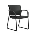 Union & Scale Workplace2.0™ Upholstered Multi-Purpose Guest Chair, Fixed Arms, Black Vinyl (54123)