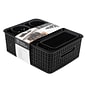 Advantus Plastic Weave Bins Plastic Bins, Black, 10/Pack (38398)