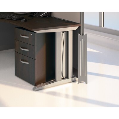 Bush Business Furniture Office in an Hour 4 Person L Shaped Cubicle Workstations, Mocha Cherry (OIAH007MR)