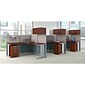 Bush Business Furniture Office in an Hour 3 Person L Shaped Cubicle Workstations, Hansen Cherry (OIAH006HC)