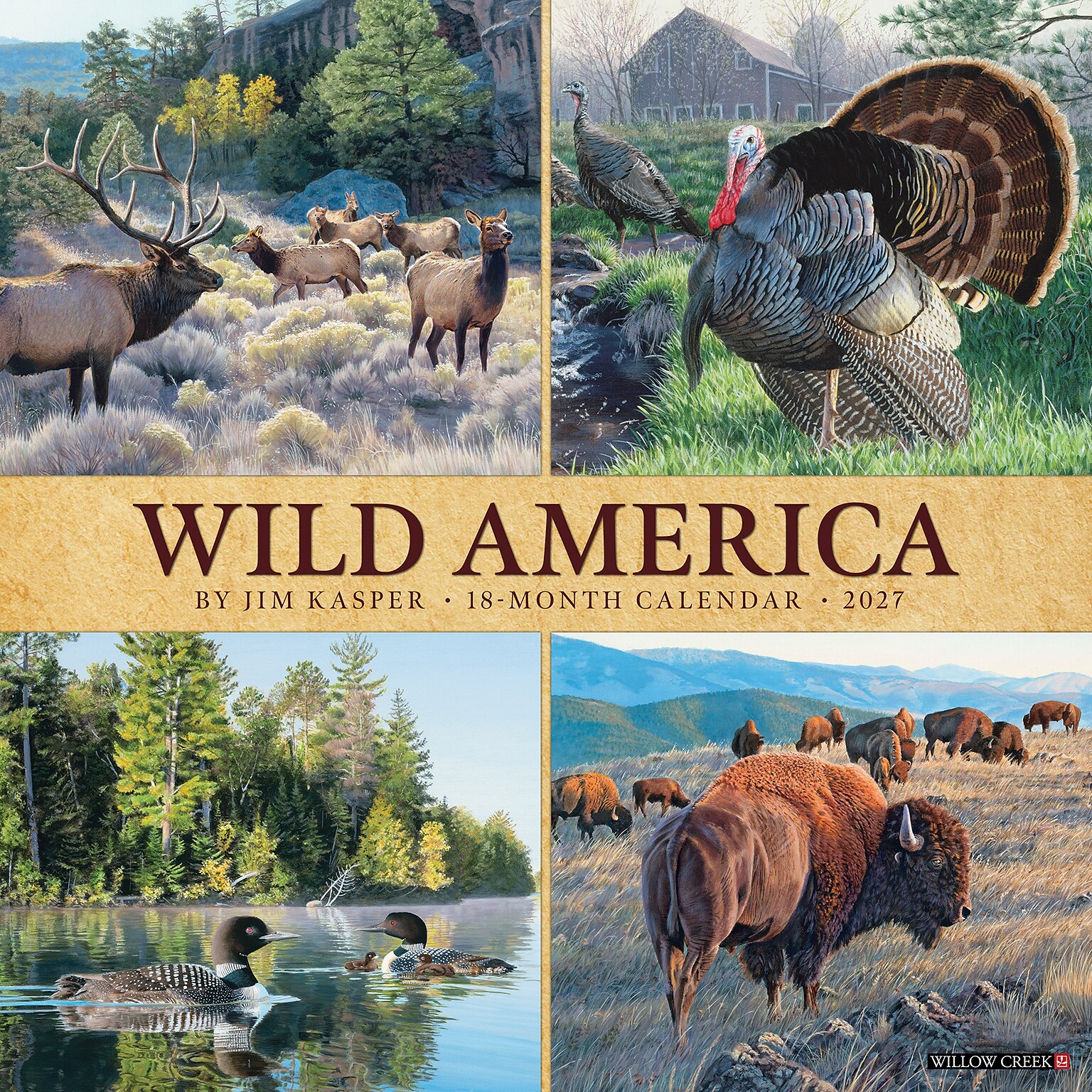 2027 Willow Creek Wild America 12 x 12 Monthly Wall Calendar, Assorted Colors (63002)