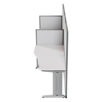 Regency Instant Office 63"H x 129"W 2 Person In-Line Cubicle Panel Workstation, Pure White (IO36192-03K-2P)