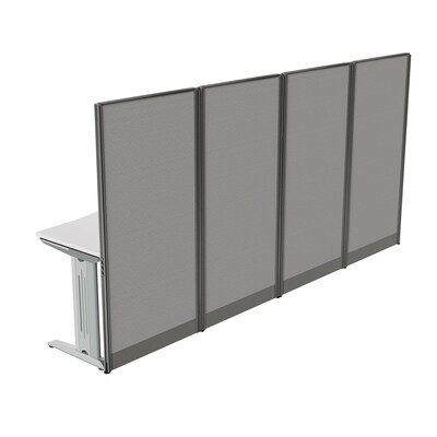 Regency Instant Office 63"H x 129"W 2 Person In-Line Cubicle Panel Workstation, Pure White (IO36192-03K-2P)