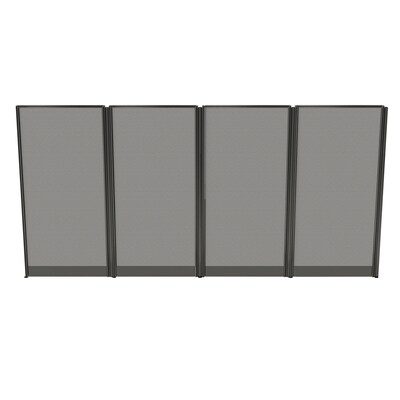 Regency Instant Office 63"H x 129"W 2 Person In-Line Cubicle Panel Workstation, Pure White (IO36192-03K-2P)