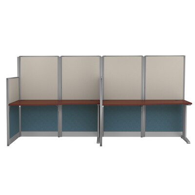 Regency Instant Office 63"H x 129"W 2 Person In-Line Cubicle Panel Workstation, Hansen Cherry (IO36492-03K-2P)