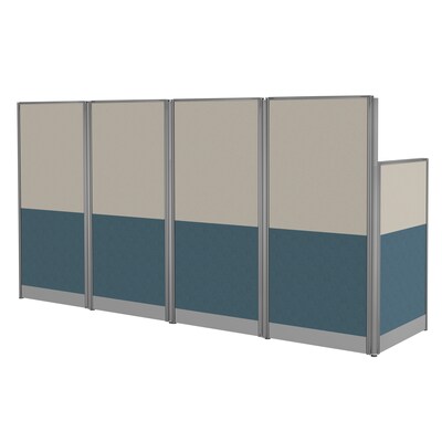 Regency Instant Office 63"H x 129"W 2 Person In-Line Cubicle Panel Workstation, Hansen Cherry (IO36492-03K-2P)