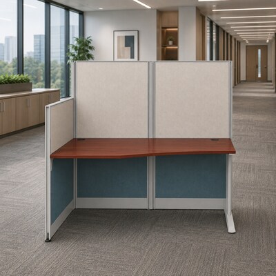 Regency Instant Office 63H x 65W Cubicle Panel Workstation, Cherry (IO36432-03K)