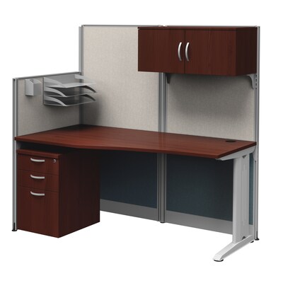 Regency Instant Office 63H x 65W Cubicle Workstation with Storage and Accessory Kit, Cherry (IO36492-03STGK)