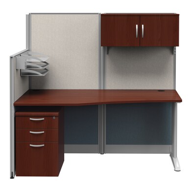 Regency Instant Office 63"H x 65"W Cubicle Workstation with Storage and Accessory Kit, Cherry (IO36492-03STGK)