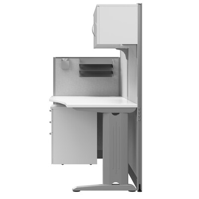 Regency Instant Office 63"H x 65"W Cubicle Workstation with Storage and Accessory Kit, White (IO36192-03STGK)