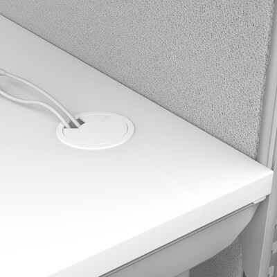 Regency Instant Office 63"H x 65"W Cubicle Workstation with Storage and Accessory Kit, White (IO36192-03STGK)