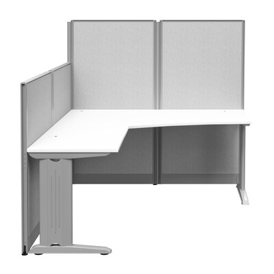 Regency Instant Office 63"H x 65"W L-Shaped Cubicle Panel Workstation, White (IO36194-03K)