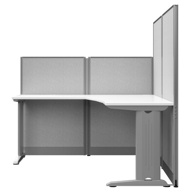 Regency Instant Office 63"H x 65"W L-Shaped Cubicle Panel Workstation, White (IO36194-03K)
