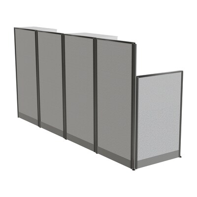 Regency Instant Office 63"H x 129"W 2 Person In-Line Cubicle Workstation with Storage, White (IO005WH)