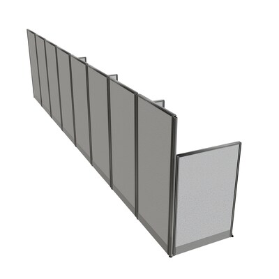 Regency Instant Office 63"H x 258"W 4 Person In-Line Cubicle Panel Workstation, Pure White (IO36192-03K-4P)