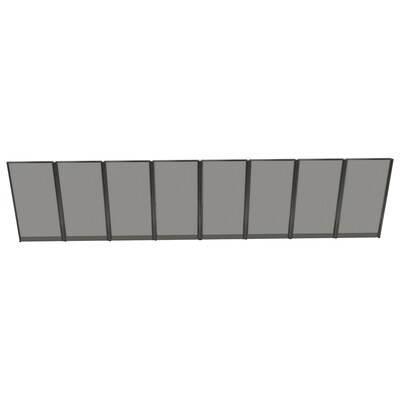 Regency Instant Office 63"H x 258"W 4 Person In-Line Cubicle Panel Workstation, Pure White (IO36192-03K-4P)