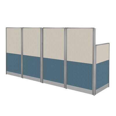 Regency Instant Office 63"H x 129"W 2 Person In-Line Cubicle Workstation with Storage, Cherry (IO005HC)